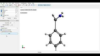 Penggunaan Software Avogadro: Membuat Struktur Benzil Amina (C7H9N) screenshot 3