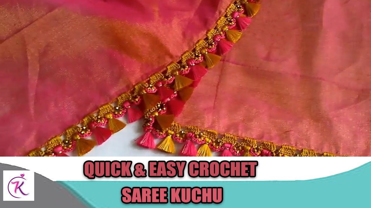 Quick & Easy crochet saree kuchu design for beginners using ...