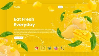 Responsive Fruits Website Design With Image Slider Using Html & CSS and Javascript