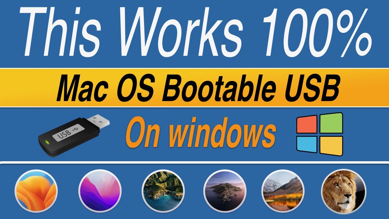 Profit låg Match How to create macOS Bootable usb drive on Windows | Make Mac OS X bootable  USB Drive on Windows 10 - YouTube