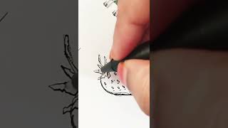 Easy Strawberry Drawing tutorial🍓 #simple #art #drawing #easydrawing #sketch #trending #shorts #easy