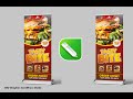 HOW TO DESIGN A RESTAURANT FOOD ROLL UP BANNER - CORELDRAW TUTORIAL
