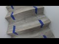 How to install Vinyl Luxury Planks (VLP)on Stairs - How to use a Stair tread template!