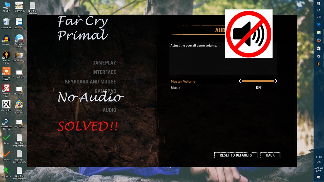 Far Cry Primal No Sound Error(Solved)