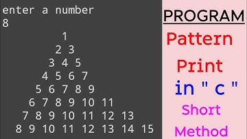 Pattern print in c || 1 23 345 4567 56789 67891011 pattern print in c language