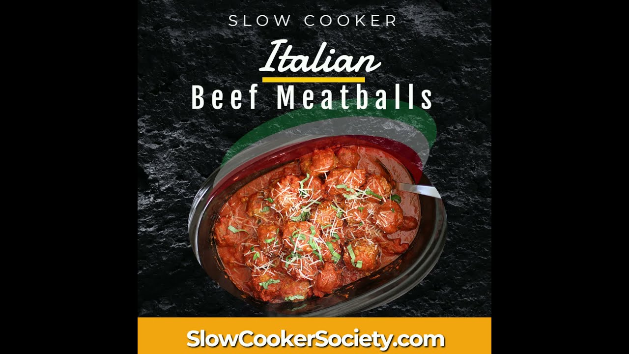 Slow Cooker Italian Beef Meatballs | Crock-Pot Italian Beef Meatballs recipe