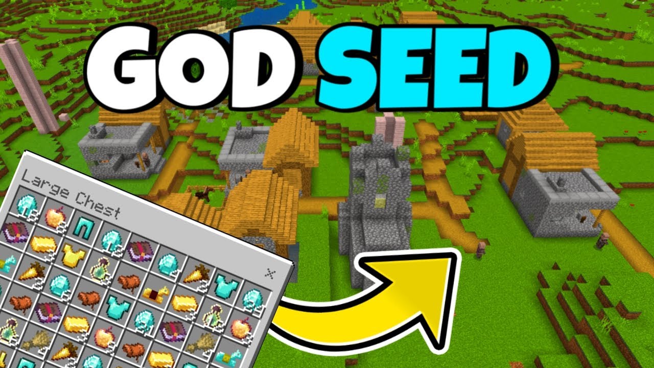 Minecraft Seed with Crazy Loot: 31+ Diamonds and 3 BlackSmit at Spawn ...