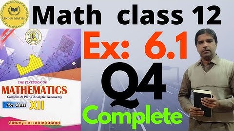 Exercise 6.1 Q.4 Class 12 || Antiderivatives or integration Math sindh board || chapter 6.