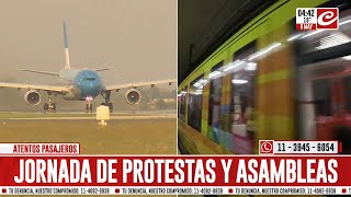 Aeropuertos y subtes llevarán a cabo una jornada de protesta