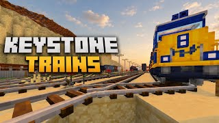 3 Keystone trains on my realistic Csx Railroad #podcrash #modelrailroad #minecraft #foamers #fyp 