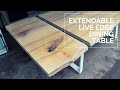 Extendable Dinner Table - Live Edge Elm - DIY Extendable Dinner Table - Live Edge Elm - DIY
