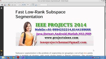 Fast Low Rank Subspace Segmentation