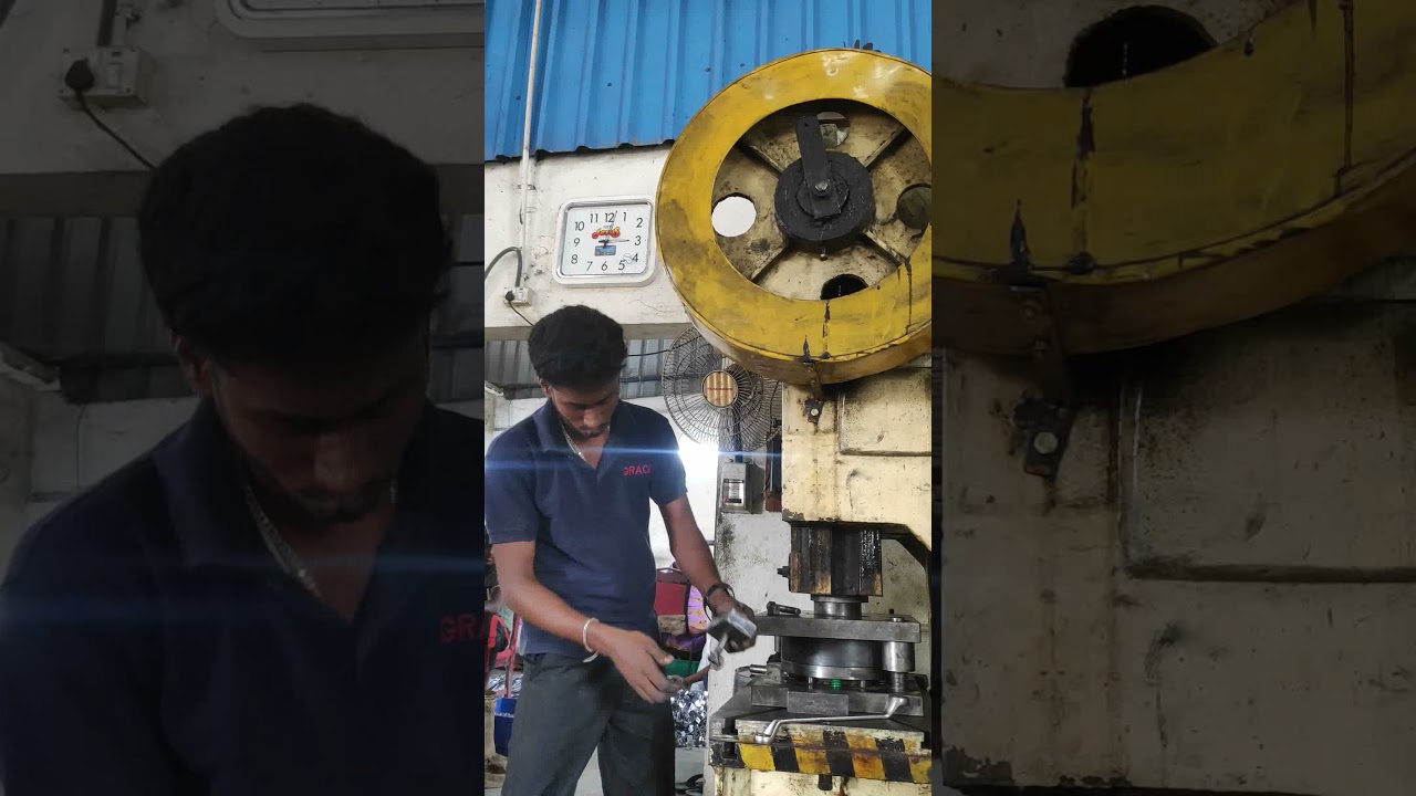 Power Press die Setting trimming 50 ton machine 👍