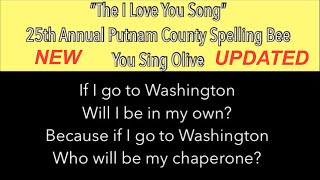 *NEW* THE I LOVE YOU SONG KARAOKE: YOU SING OLIVE *NEW*