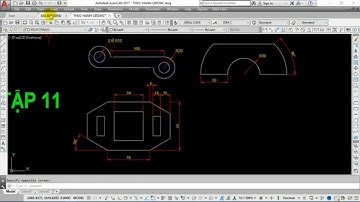Thực hành vẽ AutoCAD 2D từ cơ bản đến nâng cao | Bài tập 11