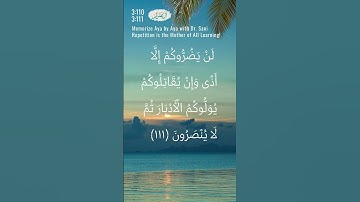 Ali-Imran 3:110 - 3:111 | سورة آل عمران | Memorize Aya by Aya | Dr. Sani | Repetition for Learning