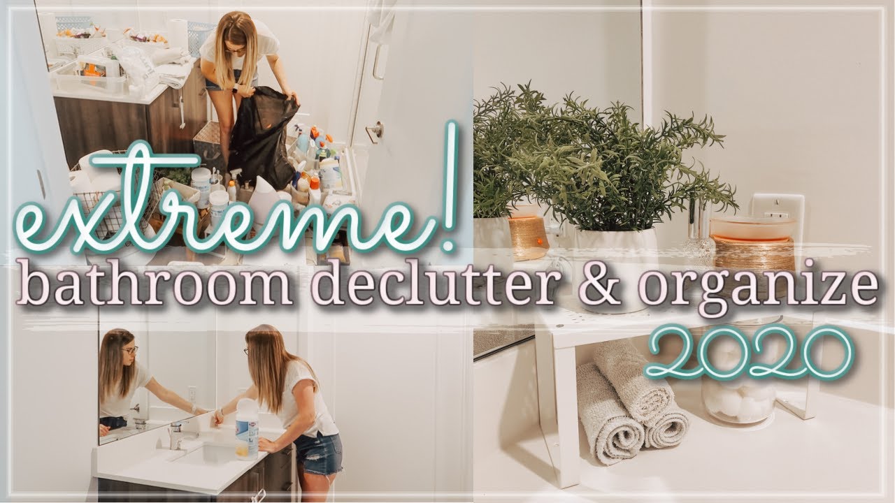DEEP CLEAN & DECLUTTER 2020 / SMALL BATHROOM ORGANIZATION / KONMARI ...