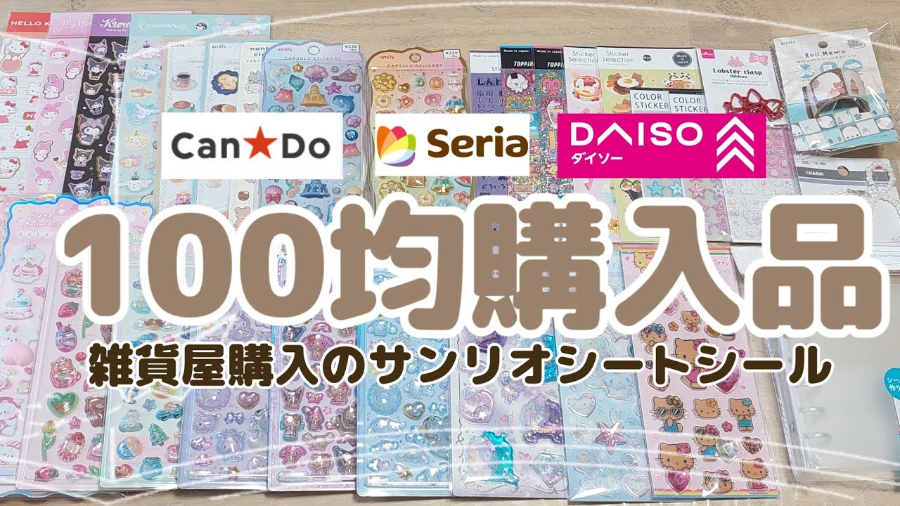 100 Yen Shop Haul] Found Seria's New 6-Ring Binder✨Sheet Stickers