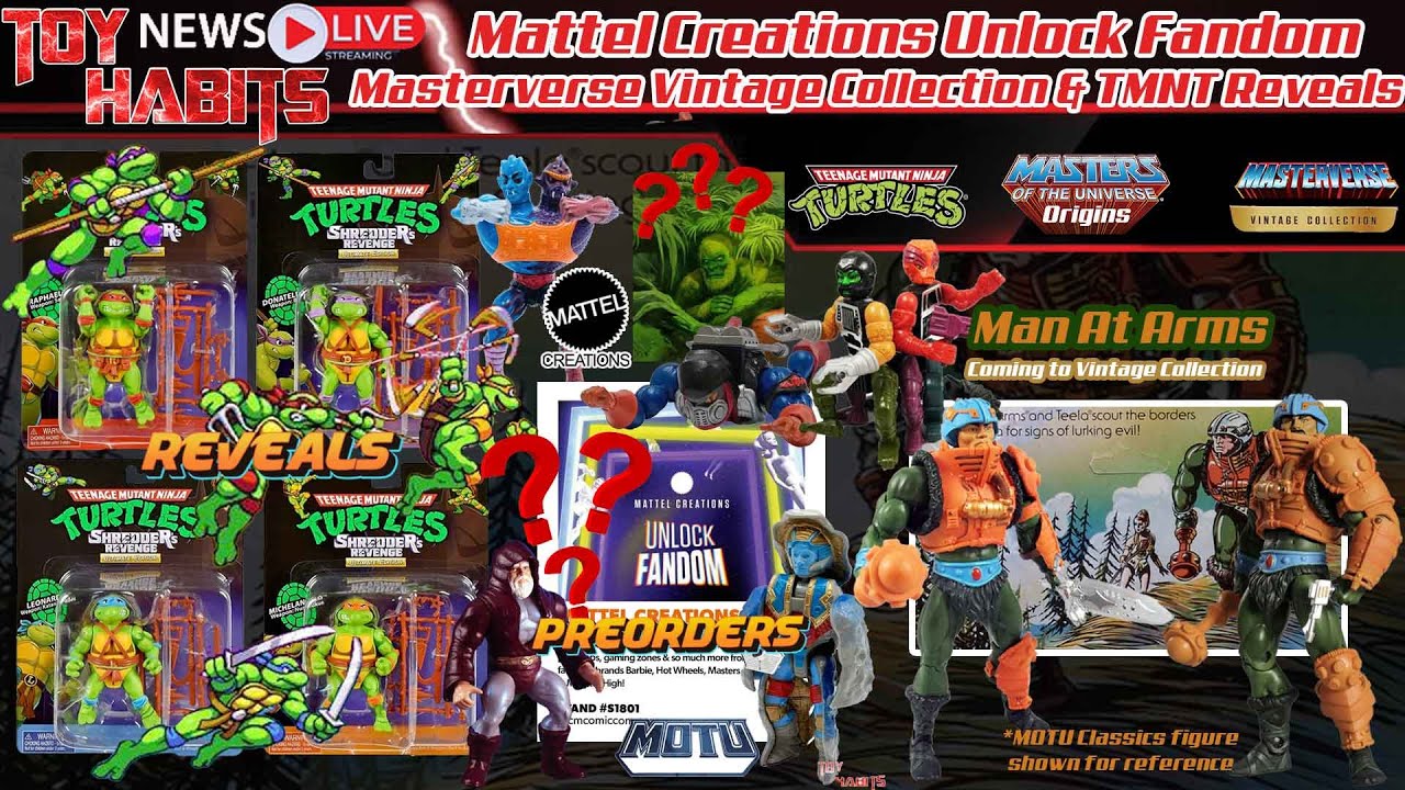 Mattel Creations Unlock Fandom Plus  Masterverse Vintage Collection & TMNT Reveals