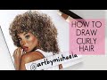 TUTORIAL: How to Draw Curly Hair with Highlights Using Colored Pencils | EASY Step by Step