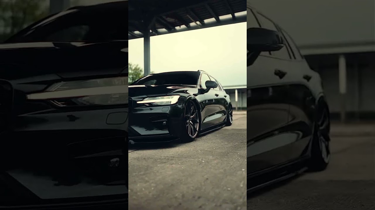 Bagged Volvo V60 x TEC GT6 – Hyper-Black Eleganz auf Luft! 🖤 | TEC-Speedwheels