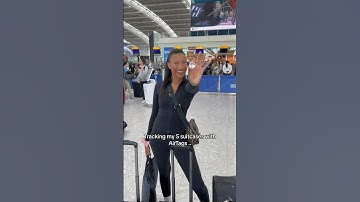 Tracking 5 suitcases with an AirTag! Travel! #airtag #appleairtag #travelhack #traveltips #luggage