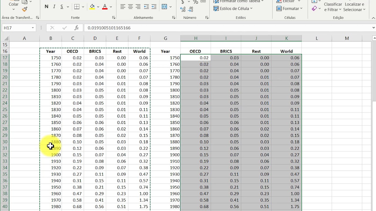 C lculo Do N mero ndice Simples Com Base Fixa Com O Microsoft Excel 