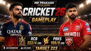 🔴IPL Match– RCB vs PBKS |  Cricket 26 Gameplay with My Voice