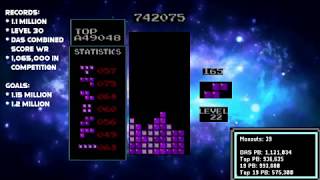 NES Tetris - 1,152,755! - 3rd 1.1, 40th Max