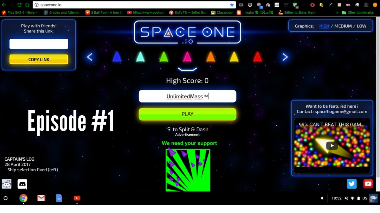 Spaceone.io gameplay