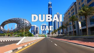 Dubai, UAE - Driving Tour 4K - Dubai Mall, Burj Khalifa, Burj Al Arab, The Plam Jumeirah