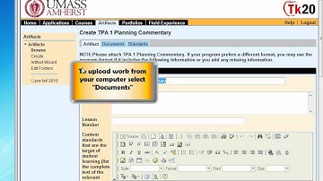 TK20 Attaching artifacts