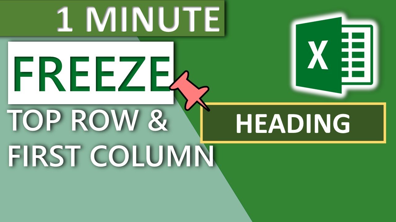 Excel Freeze Row and First Column (2020) - 1 MINUTE -