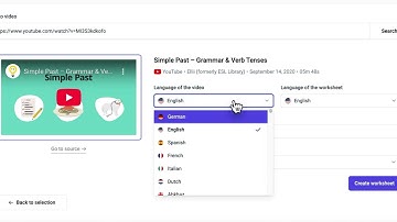 Create a worksheet from a YouTube video using to-teach.ai