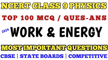 Best Mcq Class 9 Work Power and Energy | NCERT Class 9 MCQs Physics Chapter Work #mcqncert