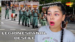 DESFILE de la LEGIÓN ESPAÑOLA - REACCIONANDO POR PRIMERA VEZ | Fiesta Nacional España