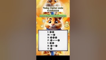 17 September Cipher code || Daily Cipher Code Hamster Kombat