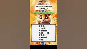 17 September Cipher code || Daily Cipher Code Hamster Kombat