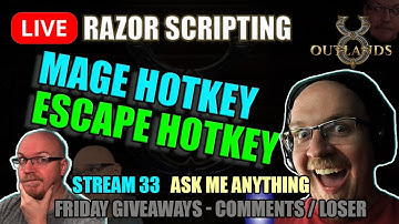 🎃👻 Mage Hotkey and PK Escape Hotkey - Scripting AMA! ✨🧙  Ultima Online Outlands Razor Scripts LIVE