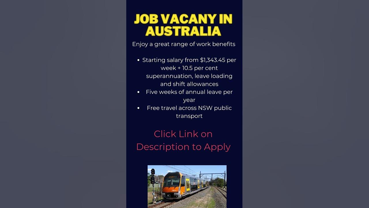 Trainee Train Guard Sydney Trains Job Vacancy YouTube