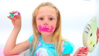 Stacy and stories about kid's dress up and makeup toys