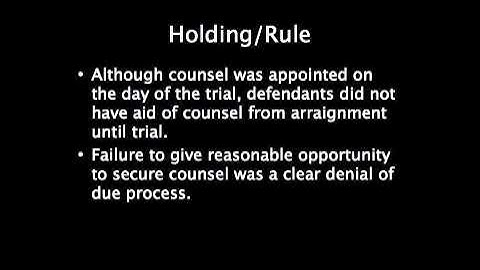 Powell v Alabama Case Note Summary for Criminal Procedure