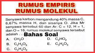 Kimia Kelas x |Cara Menentukan Rumus Empiris dan Rumus Molekul Senyawa