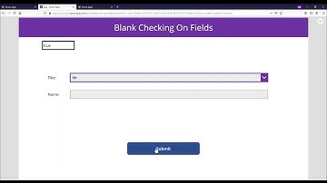 PowerApps Blank Field Error Checking