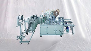 High speed fully automatic surgical face masks making production line 1+3 maker maske yapma makinesi