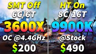 Ryzen 5 3600X SMT Off @OC vs Core i9 9900K HT On @Stock | PC Gaming Benchmark Test