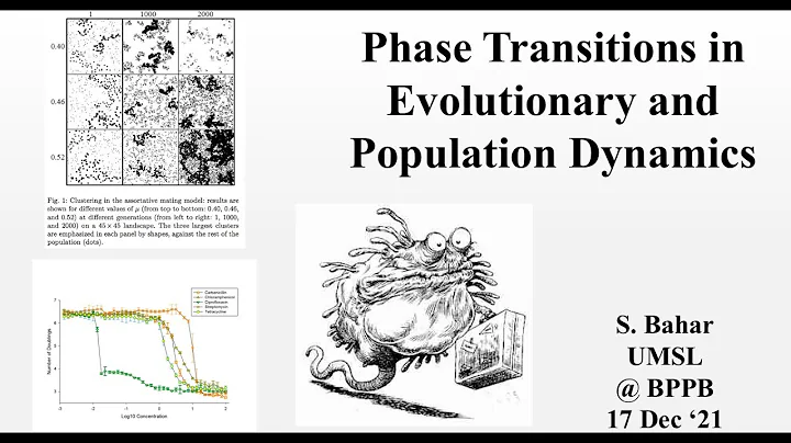 Sonya Bahar: Phase Transitions in Evolutionary and...