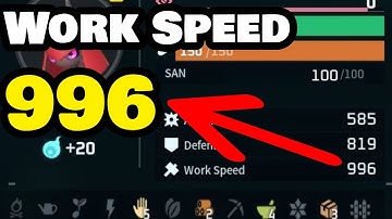 Highest Work Speed Possible of a PAL in PALWORLD