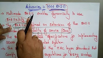 Optical wireless network | IEEE 802.11| Lec-60 | Bhanu Priya