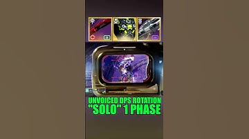 INSANE Solo Unvoiced DPS Build One Phase Demonstration... Destiny 2
